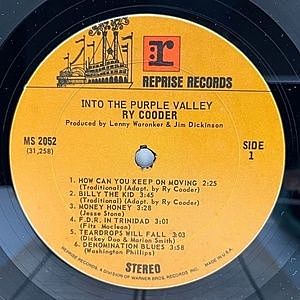 RY COODER / Into The Purple Valley (LP) / Reprise | WAXPEND