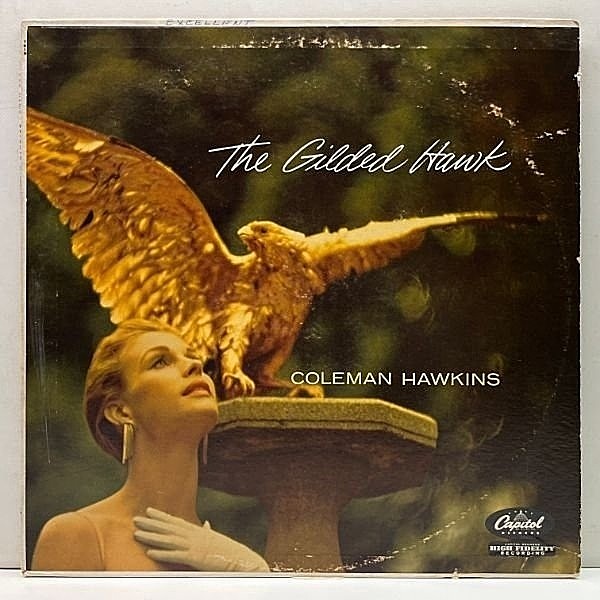 レコードメイン画像：USオリジナル MONO ターコイズ COLEMAN HAWKINS Gilded Hawk (Capitol T-819) ホークを代表するムーディなワンホーン！米 初回モノラル