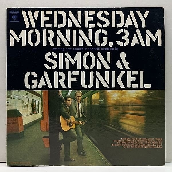 レコードメイン画像：美盤!音抜群! MONO 2eye US初期プレス SIMON & GARFUNKEL Wednesday Morning, 3 A.M. ('64 Columbia) 水曜の朝 午前3時 1st デビュー作品