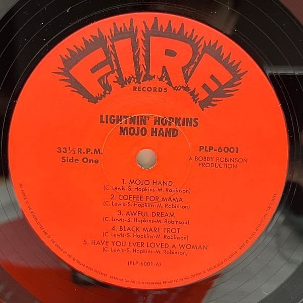 Lightnin' Hopkins – Mojo Hand レコード LIGHTNIN' HOPKINS『Mojo Hand』7inch