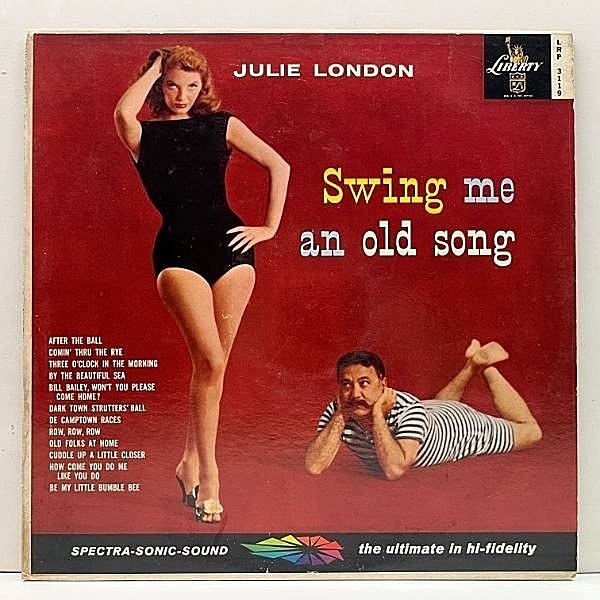 レコードメイン画像：【パーフェクト極美品】MONO 初版リング Turquoise Orig. JULIE LONDON Swing Me An Old Song ('59 Liberty) JIMMY ROWLES楽団との異色作