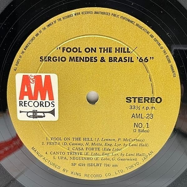 SERGIO MENDES / BRASIL '66 / Fool On The Hill (LP) / A&M