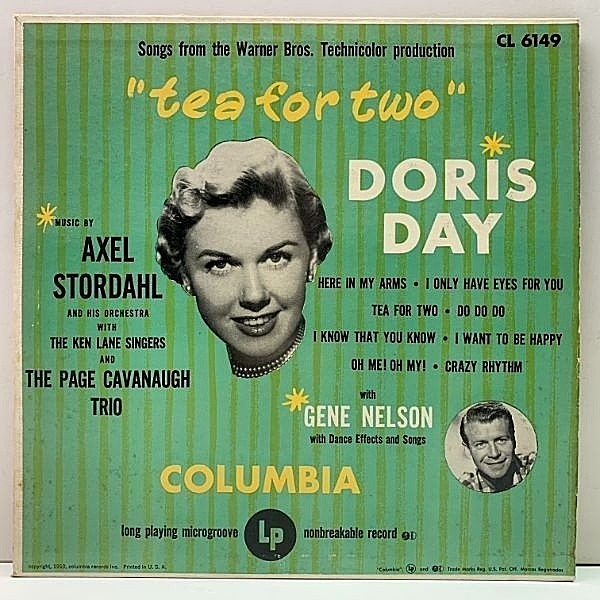 レコードメイン画像：レアな美盤!!【名曲 : 二人でお茶を】10'' 原盤 FLAT 深溝 USオリジナル DORIS DAY Tea For Two ('50 Columbia CL 6149) ドリス・デイ