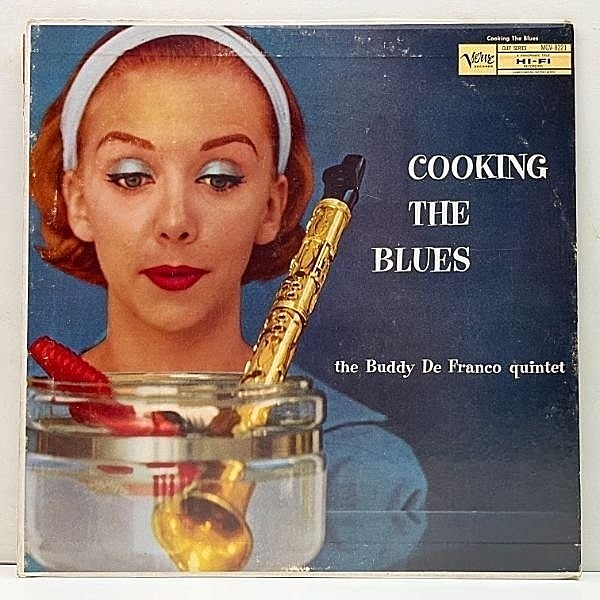 レコードメイン画像：美盤!! MONO US初期プレス BUDDY DeFRANCO Cooking The Blues (Verve V-8221) w/ SONNY CLARK, TAL FARLOW 米 モノラル