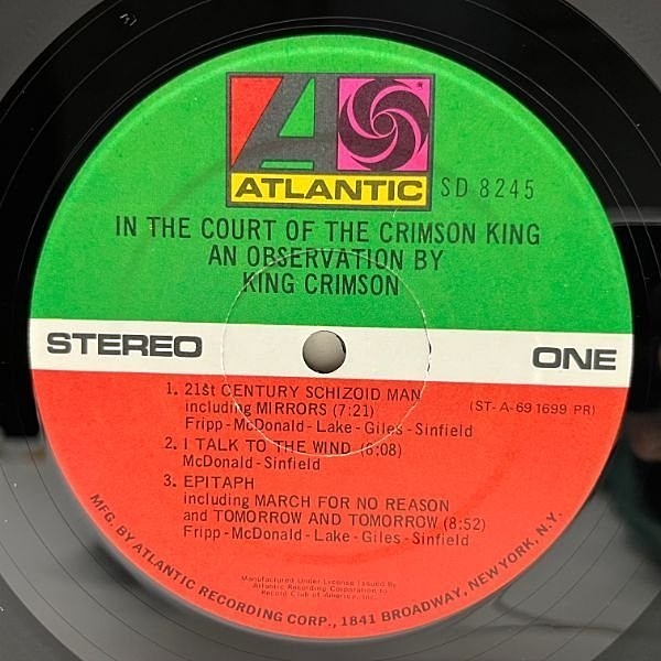 King Crimson レコード KING CRIMSON / In The Court Of The Crimson King (LP
