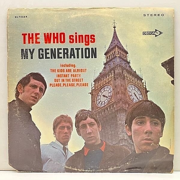 レコードメイン画像：レアな美盤!! 初版 USオリジナル THE WHO My Generation ('66 Decca) ザ・フー／マイ・ジェネレイション 1st デビュー 米 初回 LP