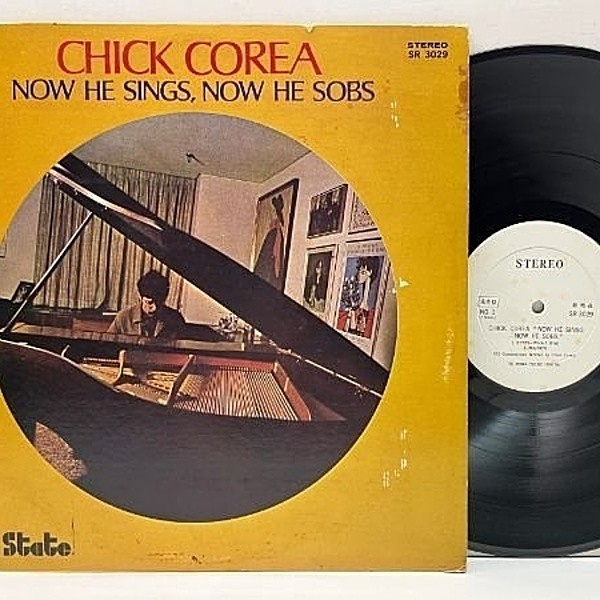 レコードメイン画像：白プロモ 見本盤!! CHICK COREA Now He Sings, Now He Sobs (Solid Stats) チック・コリア／ナウ・ヒー・シングス ～ JPNオリジ Kingプレス
