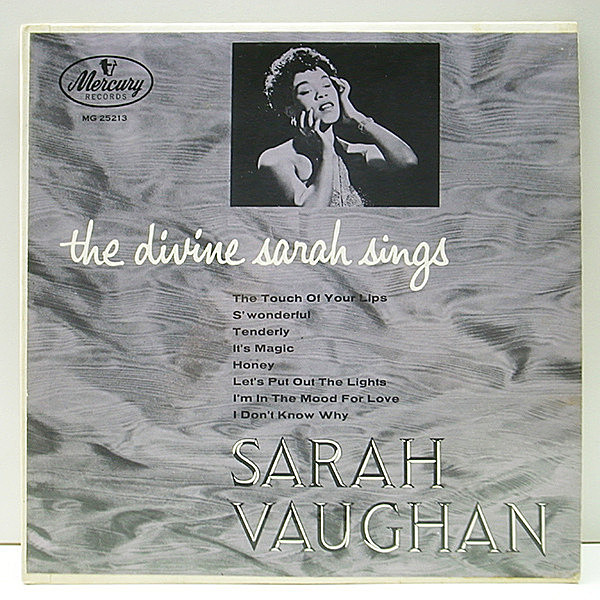 レコードメイン画像：稀少な美品!! YMGスタンパー MONO 深溝 US 完全オリジナル SARAH VAUGHAN The Divine Sarah Sings 初期 Mercury時代の名唱