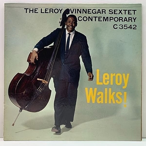 レコードメイン画像：レアな良好品!! MONO 深溝 USオリジナル LEROY VINNEGAR Leroy Walks! (Contemporary C 3542) w/ CARL PERKINS, TEDDY EDWARDS ほか