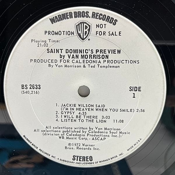 定率割引 西日本 Dominic's Saint / MORRISON VAN Preview Bros Warner / (LP) 洋楽