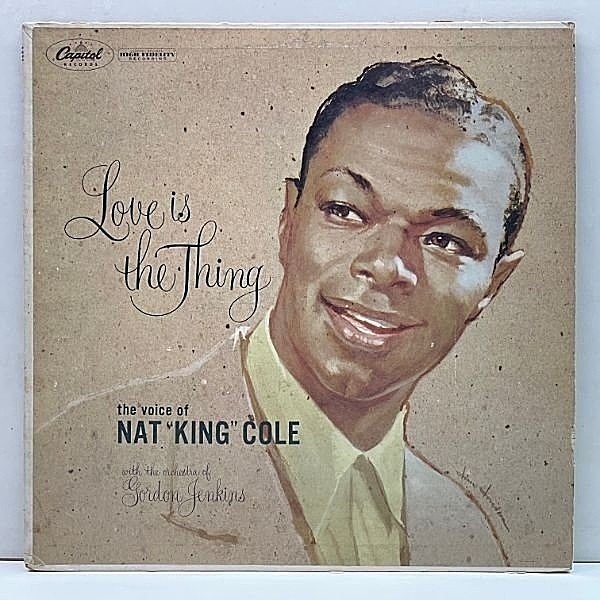 レコードメイン画像：レア!! 初版グレー 灰ラベ MONO USオリジナル NAT KING COLE Love Is The Thing ('57 Capitol W 824) 米 初回 1stプレス モノラル LP