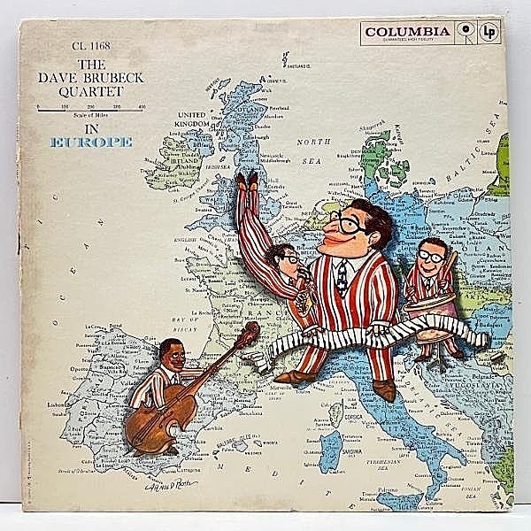 レコードメイン画像：良好盤!! MONO 初版 6eye 深溝 USオリジナル DAVE BRUBECK QUARTET In Europe (Columbia CL 1168) 黄金カルテットでのデンマークLive