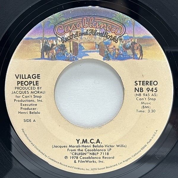 レコードメイン画像：【DISCO CLASSIC】USオリジナル 7インチ VILLAGE PEOPLE Y.M.C.A. / The Women ('78 Casablanca) ヴィレッジ・ピープル 45RPM.