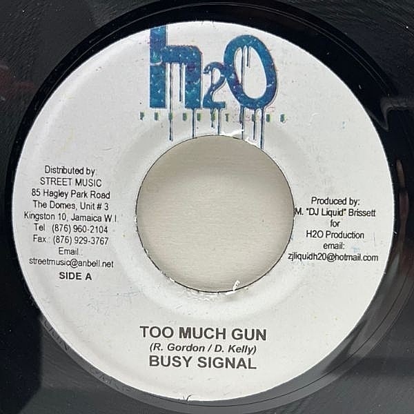 レコードメイン画像：【Man Fi Dead Riddim】美盤!! JAオリジ 7インチ BUSY SIGNAL Too Much Gun / TINZ OF TWINZ Bridge My Light ('06 H2O) 早口ラガ 45RPM.