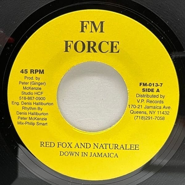 レコードメイン画像：美盤!! USオリジナル 7インチ RED FOX and NATURALEE Down In Jamaica ('89 FM Force) 定番リディム Sick 45RPM.