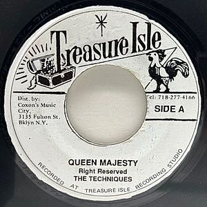 レコード画像：THE TECHNIQUES / TOMMY MCCOOK & THE SUPERSONICS / Queen Majesty / Mabrook Wailing