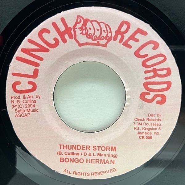 レコードメイン画像：【アフリカン・ルーツが際立った哀愁メロ】良好!! JAプレス 7インチ BONGO HERMAN Thunder Storm (Clinch) ボンゴ・ハーマン 45RPM.