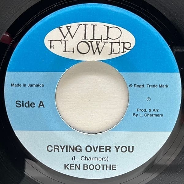 レコードメイン画像：美盤!! JAプレス 7インチ KEN BOOTHE Crying Over You / Freedom Street (Wild Flower) ケン・ブース ラヴァーズ名曲 45RPM.