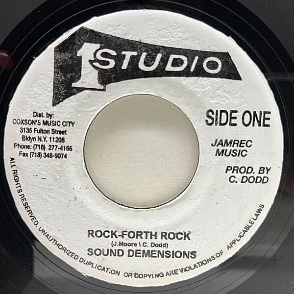 レコードメイン画像：JAプレス 7インチ SOUND DIMENSIONS Rockforth Rock / CHANDLEY DUFFUS Bitter Rose (Studio One) 牧歌的ジャマイカンR&B 45RPM.