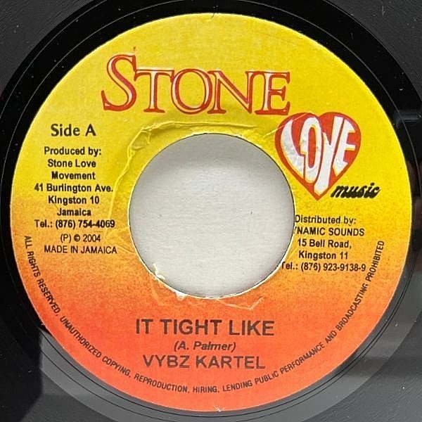 レコードメイン画像：良好!! JAプレス 7インチ VYBZ KARTEL It Tight Like ('04 Stone Love) ヴァイブス・カーテル Dancehall 45RPM.