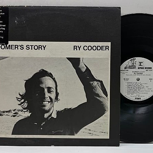レコードメイン画像：入手難 白プロモ + 曲目ステッカー付き USオリジナル RY COODER Boomer's Story ('72 Reprise) ライ・クーダー／流れ者の物語 LP