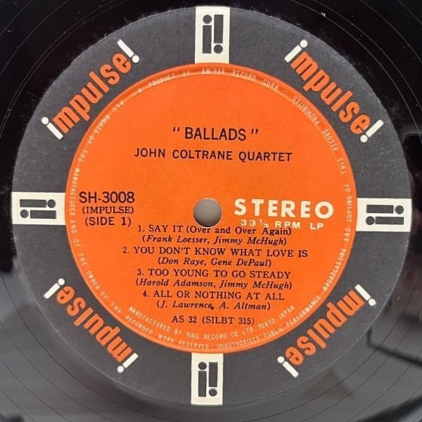JOHN COLTRANE / Ballads (LP) / Impulse | WAXPEND RECORDS