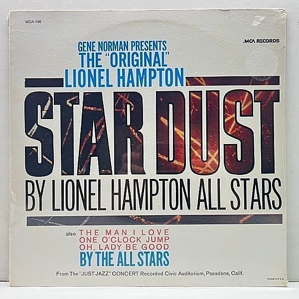 レコードメイン画像：【シールド未開封】USプレス LIONEL HAMPTON Stardust [Just Jazz] w/ Willie Smith, Barney Kessel, Charlie Shavers ほか