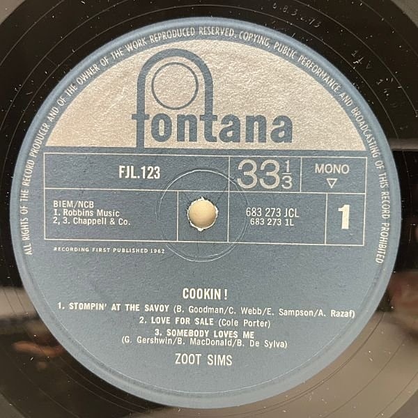ZOOT SIMS / Cookin'! (LP) / Fontana | WAXPEND RECORDS