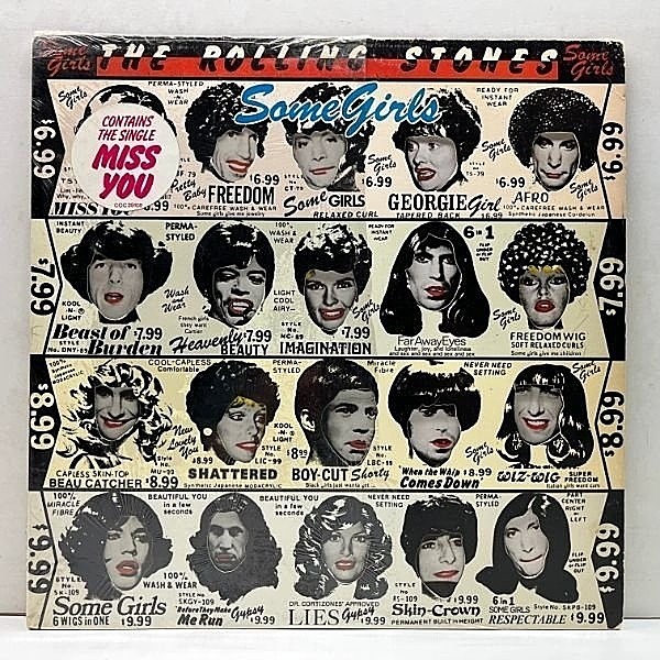 レコードメイン画像：発禁【初回 著名人顔未修正インナー】シュリンク付き!! USオリジナル ROLLING STONES Some Girls ('78 COC 39108) 女たち GIMMICK Cover