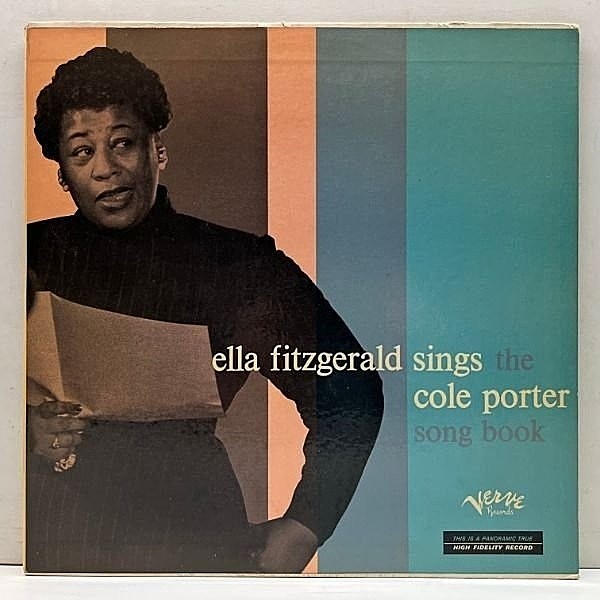 レコードメイン画像：レア 初版 T字オレンジ 深溝 US 完全オリジナル ELLA FITZGERALD Sings The Cole Porter Songbook ('56 Verve) 2LP コール・ポーター集