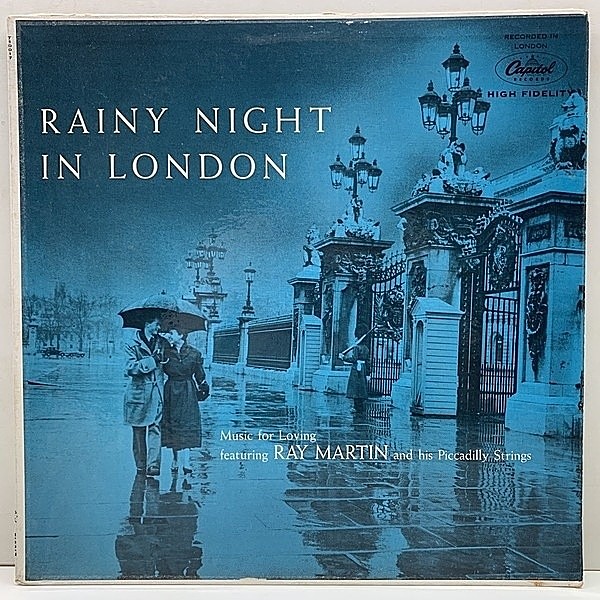 レコードメイン画像：USオリジ 初版ターコイズ MONO コーティング RAY MARTIN Rainy Night In London ('57 Capitol) 秀逸ジャケット！マイナー盤