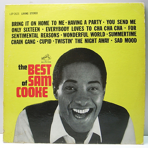 レコードメイン画像：良好!! 米ニッパー 深溝 '62年表記 赤文字 SAM COOKE The Best Of ～ ('62 RCA Victor) US 初期プレス Lp サム・クックの名唱がズラリ