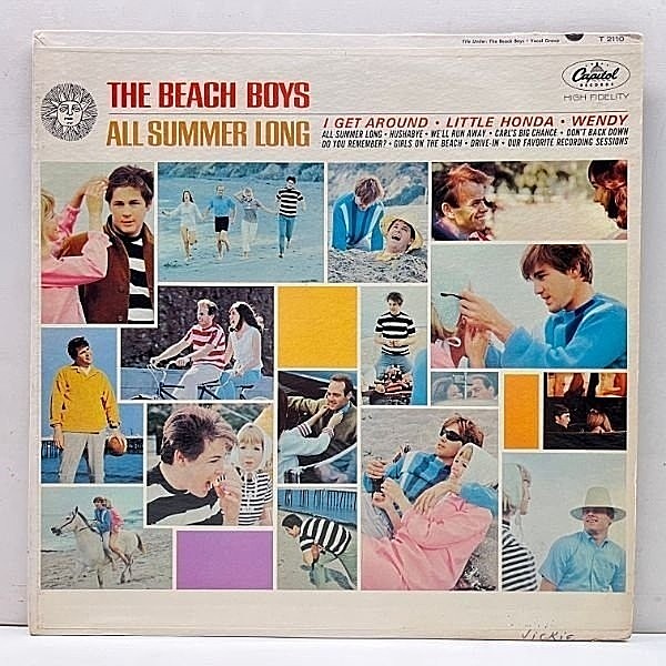 レコードメイン画像：USオリジナル 初版 MONO 虹ラベ THE BEACH BOYS All Summer Long ('64 Capitol) I Get Around 収録 ビーチ・ボーイズ 米 LP 原盤