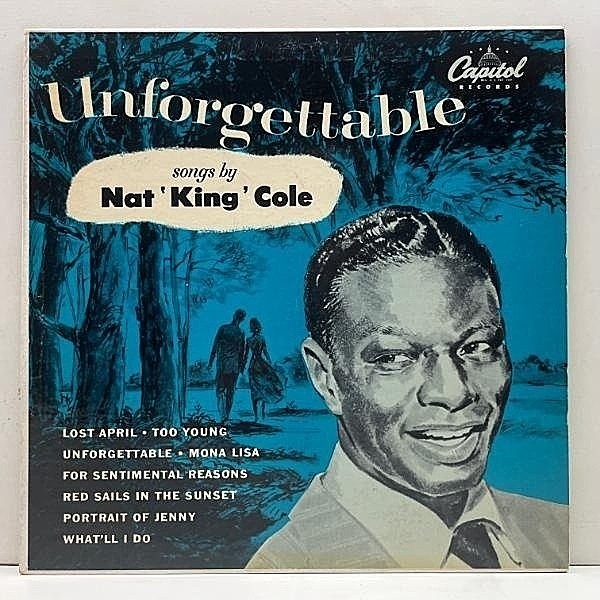 レコードメイン画像：レア!! 10インチ 原盤 US 完全オリジナル NAT KING COLE Unforgettable ('52 Unforgettable) 初回リング・パープル 深溝 フラット