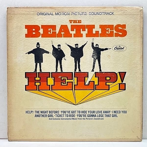 レコードメイン画像：USオリジナル MONO 虹ラベ THE BEATLES Help! ('65 Capitol) ビートルズ／ヘルプ 米 初回モノラル LP