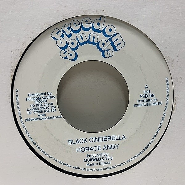 レコードメイン画像：【ERROL DUNKLEYの名曲カヴァー】美盤!! UKプレス HORACE ANDY Black Cinderella / Call Me Dub (Freedom Sounds) 7インチ 45RPM