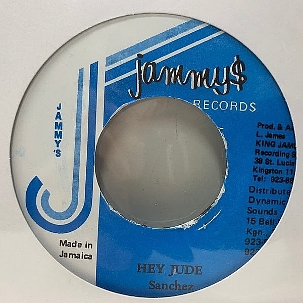 レコードメイン画像：【BEATLES名曲、Hey Judeのカヴァー】良好!! JAオリジ SANCHEZ Hey Jude ('91 Uncle T) ビートルズ Reggae レゲエ Cover 45RPM. 7インチ