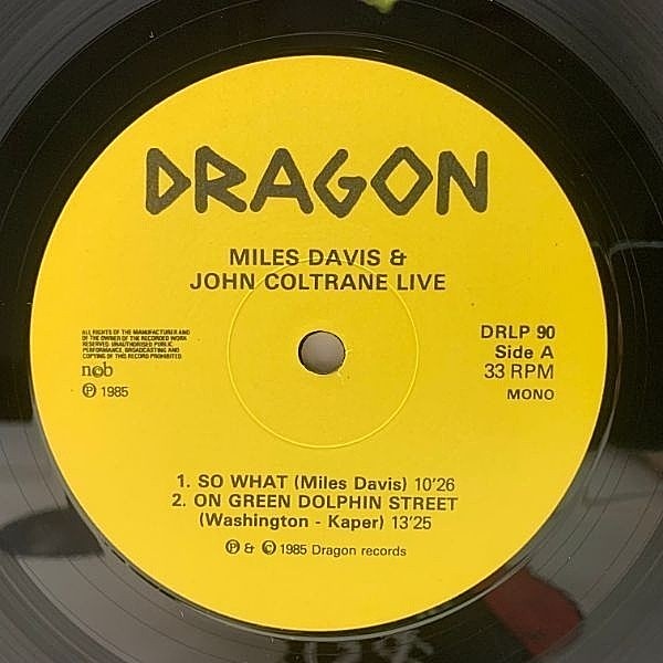 ジョンコルトレーン／63年USstereo初回盤レコード／vangelder刻印 MILES DAVIS / JOHN COLTRANE / Live In Stockholm 1960 (LP
