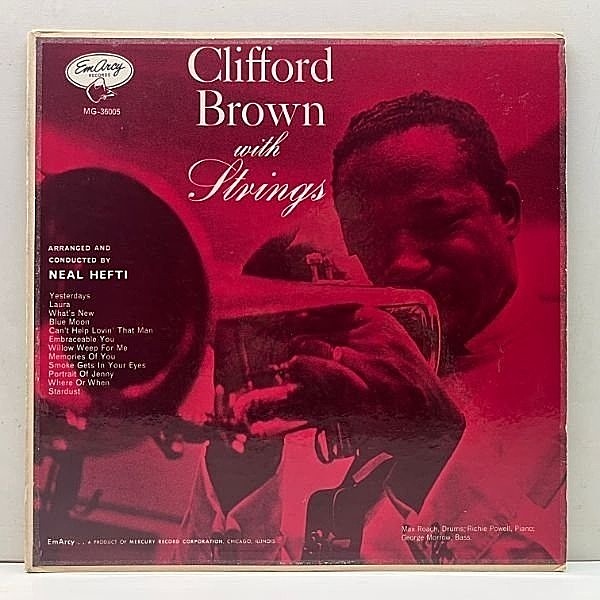 レコードメイン画像：良好!! MONO 小ドラマー 深溝 CLIFFORD BROWN With Strings ('55 EmArcy MG-36005) コーティング仕様 US 初期プレス 米モノラル