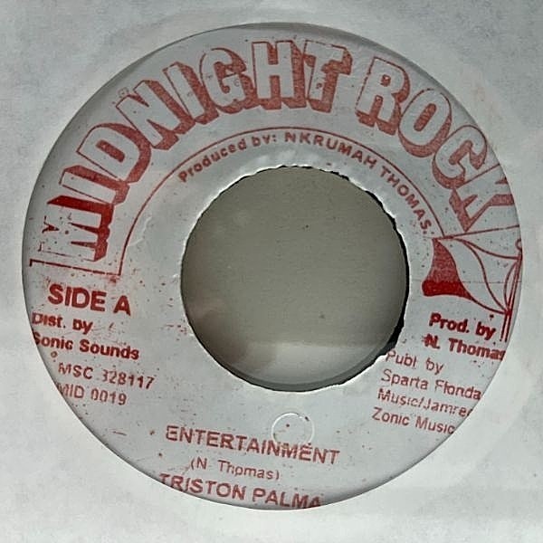 レコードメイン画像：JAプレス 7インチ TRISTON PALMER Entertainment / Tainment Dub (Version) (Midnight Rock) トリスタン・パーマー 45RPM.