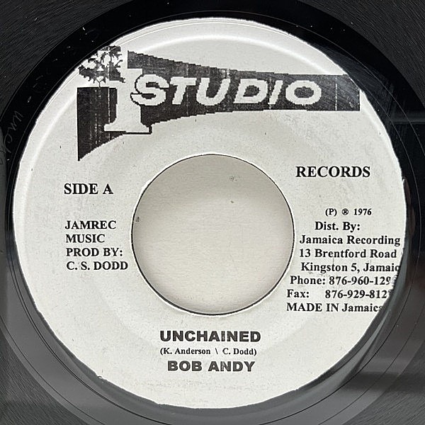 レコードメイン画像：【低音が唸る無敵のKILLERファウンデーション】良好盤!! 7インチ JAプレス BOB ANDY Unchained (Studio One) ボブ・アンディ 45RPM.