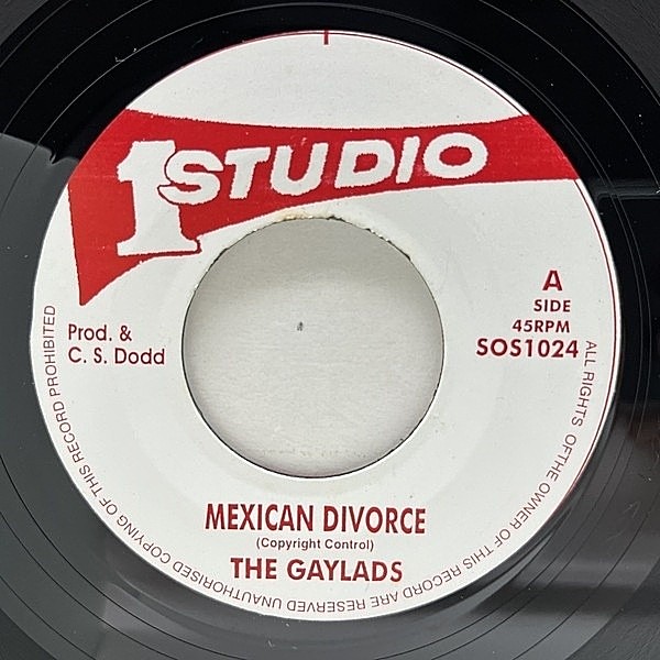 レコードメイン画像：【生暖かさが全身に沁みる鋭めの秘蔵SKA】美盤!! 7インチ JAプレス GAYLADS Mexican Divorce / I'll Be True To You (Studio One) 45RPM.