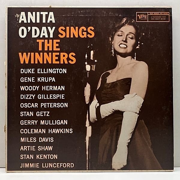 レコードメイン画像：USオリジナル MONO 初版トランペッター 深溝 ANITA O'DAY Sings The Winners (Verve MG V-8283) w/ Richie kamuca, Bill Parkins