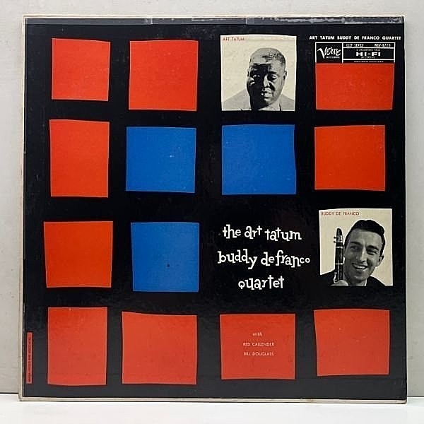レコードメイン画像：USオリジナル MONO 初版トランペッター 深溝 The ART TATUM - BUDDY De FRANCO Quartet ('58 Verve MG V-8229) 米 モノラル 初回プレス