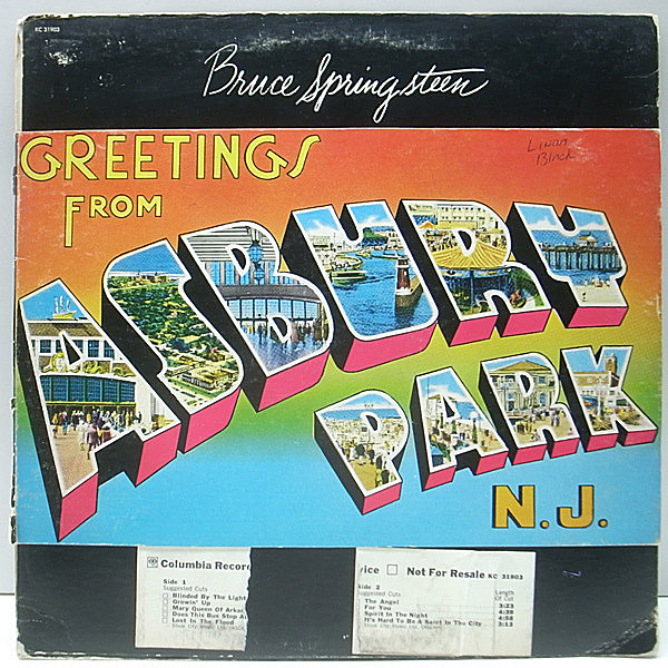 レコードメイン画像：プロモ 初回 KC規格 USオリジナル BRUCE SPRINGSTEEN Greetings From Asbury Park, N.J. ('73 Columbia) デビュー盤 1stプレス！