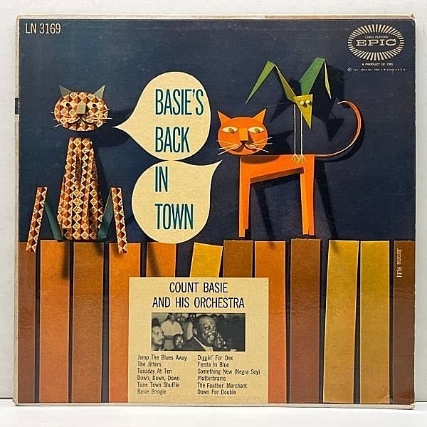 レコードメイン画像：USオリジナル MONO 初版ストロボ 深溝 COUNT BASIE Basie's Back In Town (Epic LN 3169) スイングジャズ黄金期の名演集！人気作