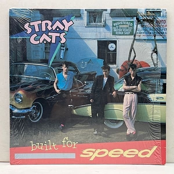 レコードメイン画像：シュリンク美盤!! プロモ [w./金スタンプ] USオリジナル STRAY CATS Built For Speed ('82 EMI America) 初の米国進出アルバム ロカビリー