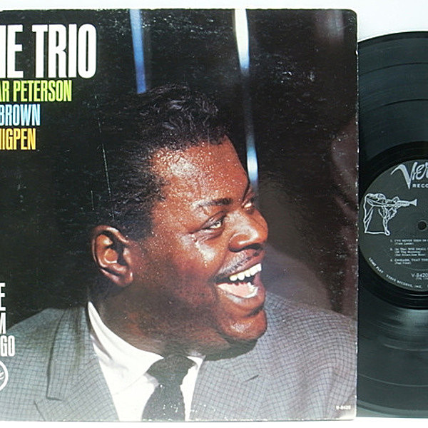 レコードメイン画像：数年ぶり!超レアなトランペッター・ラベル! MONO オリジナル OSCAR PETERSON The Trio LIVE From CHICAGO (Verve) 黄金トリオでの名ライヴ