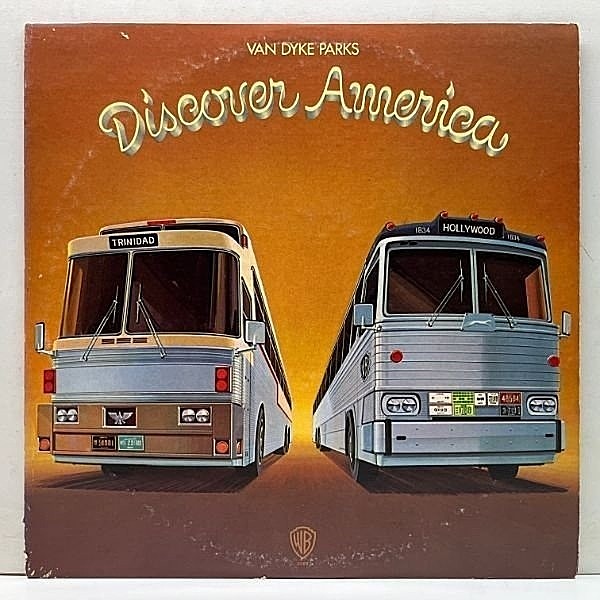 レコードメイン画像：良好盤!! 初版オリーヴ 手書きBG 両1マト USオリジナル VAN DYKE PARKS Discover America ('72 Warner Bros.) 二つ折り歌詞カード付き