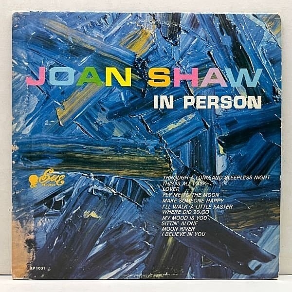 レコードメイン画像：美盤!! MONO USオリジナル [SALENA JONES] JOAN SHAW In Person ('63 Sue) 渡欧前のサリナ・ジョーンズが米国で残した絶品のジャズアルバム